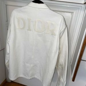 Mens Dior White Jean Jacket